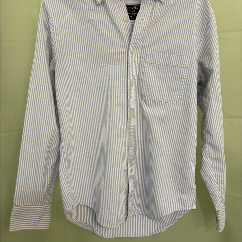 Abercrombie & Fitch Light Blue Striped Shirt